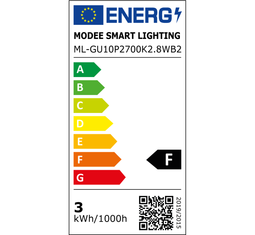 2-PACK LED spotlight GU10 - 2.8W erstatter 25W - 2700K varmt hvidt lys -  Ledpaneler.dk