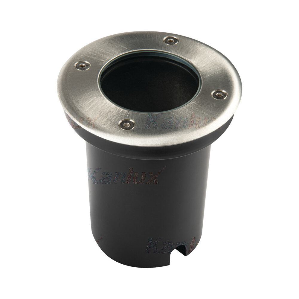 LED GU10 jordspots i rustfrit stål rund IP67 - til  1 LED GU10 spotpære