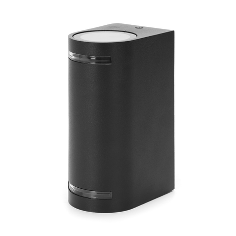 Aigostar LED væglampe udvendig - 2xGU10 armatur - IP54 - Ekskl. lyskilde - Sort Aigostar LED væglampe udvendig - 2xGU10 armatur - IP54 - Ekskl. lyskilde - Sort