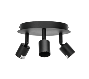 Aigostar LED Loftspot rund - 3xGU10 fatning - Ekskl. lyskilde - Sort Aigostar LED Loftspot rund - 3xGU10 fatning - Ekskl. lyskilde - Sort