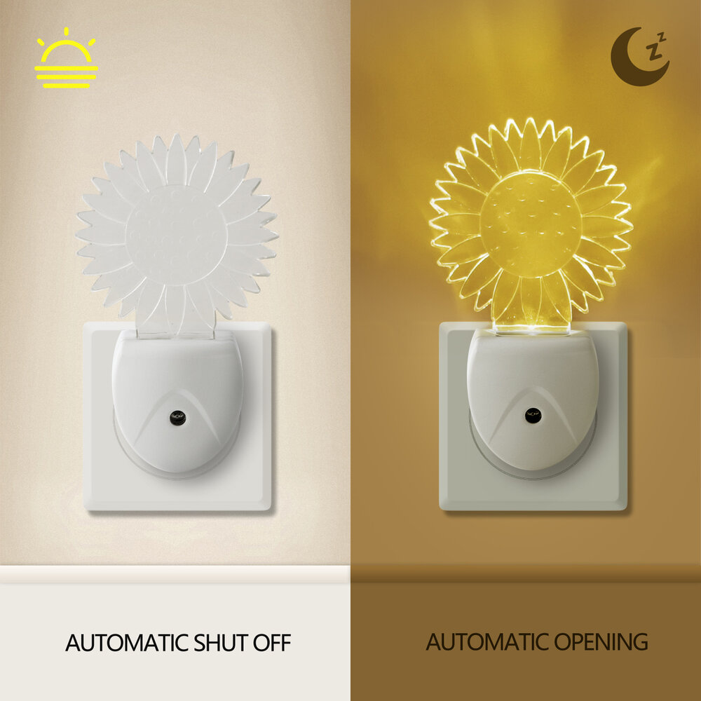 Aigostar LED Natlys sol - 0,5W - RGB - Med skumringssensor Aigostar LED Natlys sol - 0,5W - RGB - Med skumringssensor