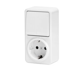 Aigostar Dobbelt vægafbryder til overflademonteret DE - Hvid Aigostar Dobbelt vægafbryder til overflademonteret DE - Hvid