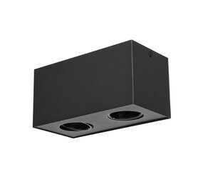 Aigostar LED Loftspot - 2xGU10 fatning - Ekskl. lyskilde - Sort Aigostar LED Loftspot - 2xGU10 fatning - Ekskl. lyskilde - Sort