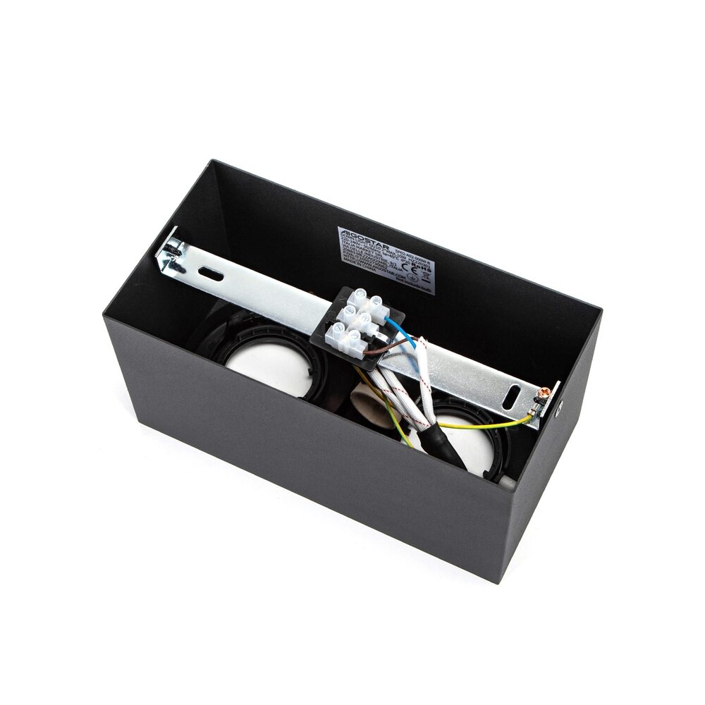 Aigostar LED Loftspot - 2xGU10 fatning - Ekskl. lyskilde - Sort