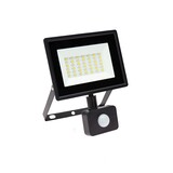 LED projektør med sensor - 30W IP44 - 3 års garanti 6000K - dagslys hvid