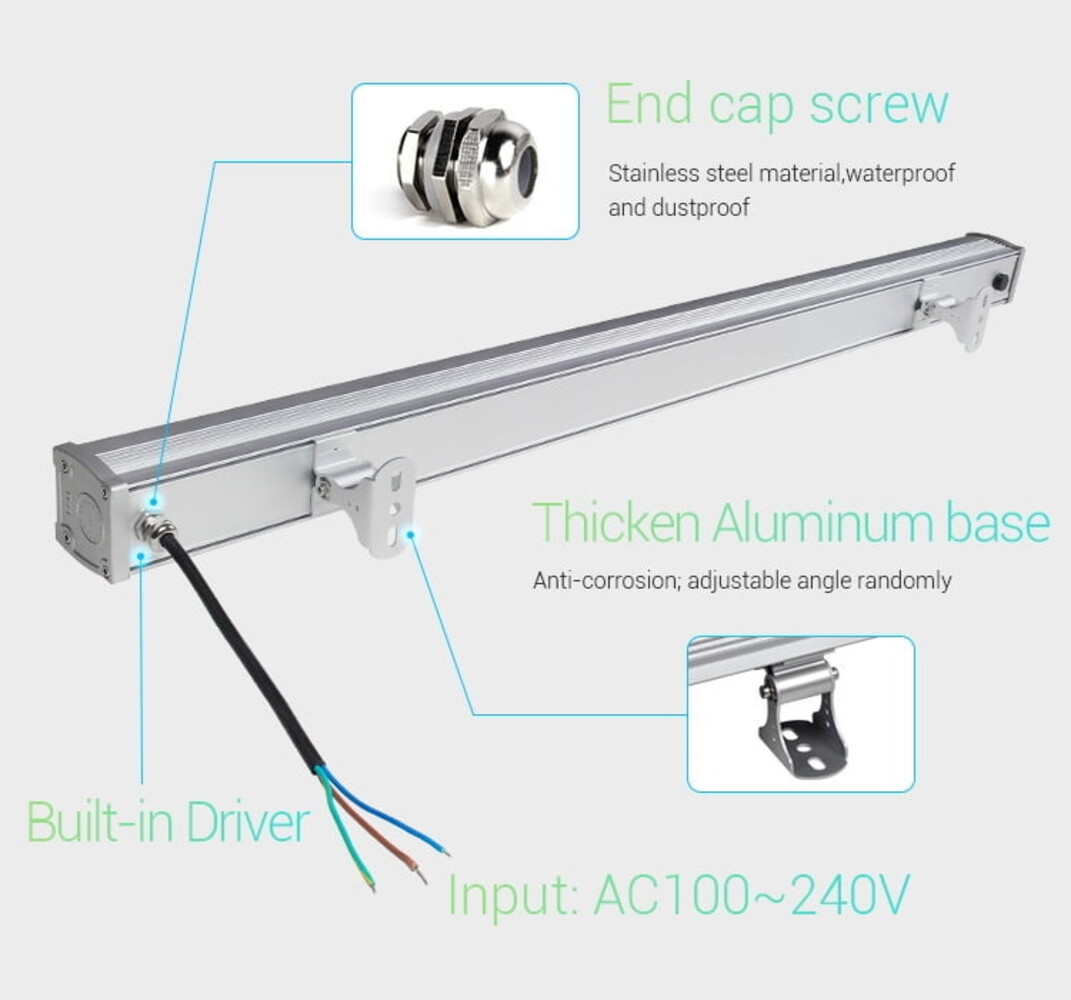 MiLight Wall Washer 24W IP66 - 75lm p/w RGB+CCT - 3 års garanti - Copy MiLight Wall Washer 24W IP66 - 75lm p/w RGB+CCT - 3 års garanti - Copy