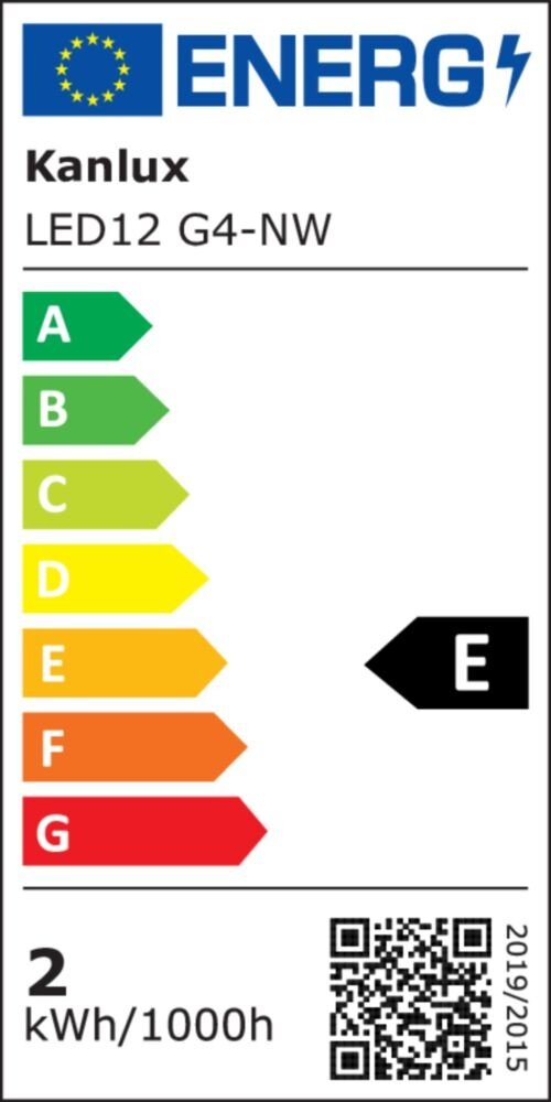 Kanlux LED G4 12V 1,2W - 4000K Neutral hvid