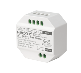 Mi-Light MiBoxer Push lysdæmper modul - AC Triac RF - Fjernbetjening kompatibel Mi-Light MiBoxer Push lysdæmper modul - AC Triac RF - Fjernbetjening kompatibel
