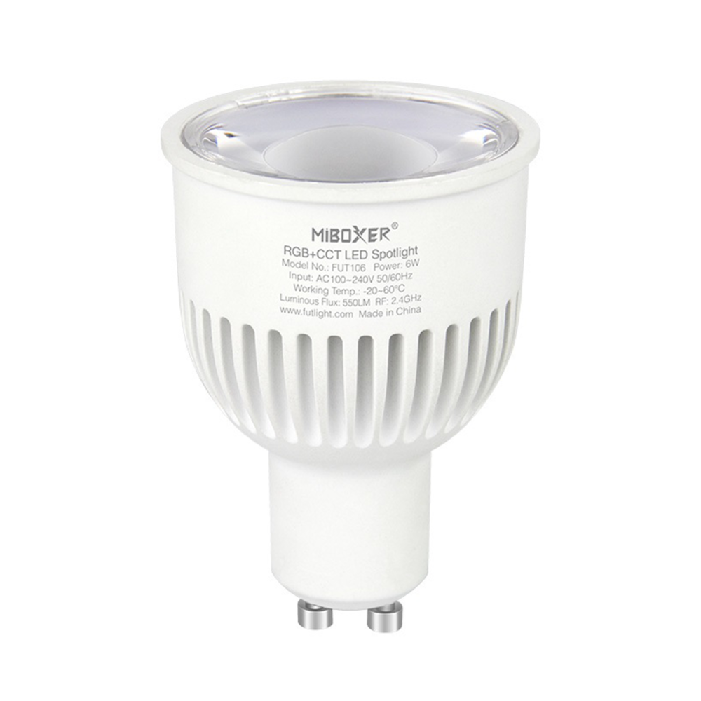 Mi-Light Mi-Light LED Spot - GU10 fatning - 6W - Ø50mm - RBG+CCT Mi-Light Mi-Light LED Spot - GU10 fatning - 6W - Ø50mm - RBG+CCT