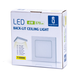 LED loftslampe - Firkantet loftslampe - 12W erstatter 55W - 3000K - varmt hvidt lys LED loftslampe - Firkantet loftslampe - 12W erstatter 55W - 3000K - varmt hvidt lys