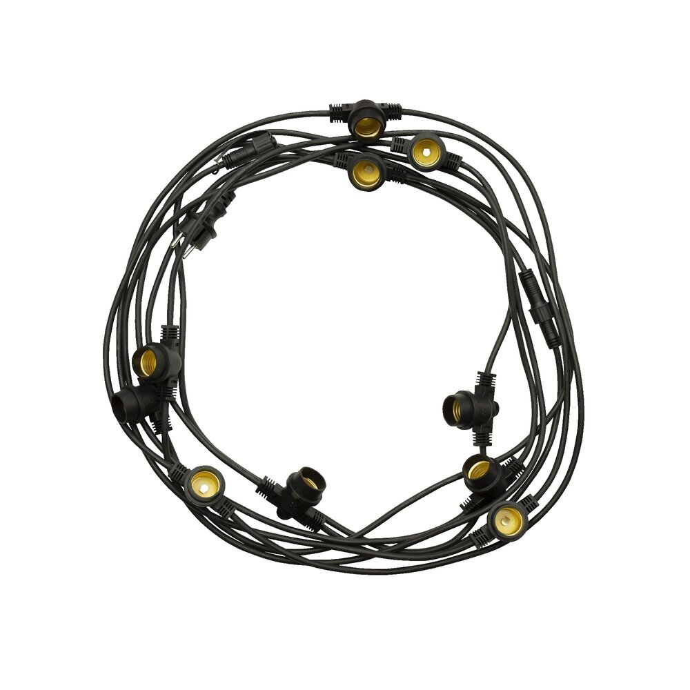 Spectrum Guirlande - 5m - 10xE27 fatning - Sort Spectrum Guirlande - 5m - 10xE27 fatning - Sort