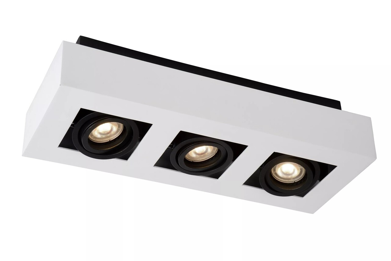 Lucide LED loftspot XIRAX - GU10 fatning - 3x5W - 2200K-3000K - Dæmpbar - Hvid