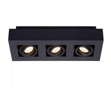 Lucide LED loftspot XIRAX - GU10 fatning - 3x5W - 2200K-3000K - Dæmpbar - Sort