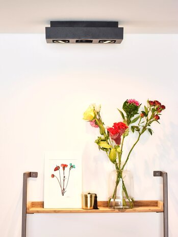 Lucide LED loftspot XIRAX - GU10 fatning - 3x5W - 2200K-3000K - Dæmpbar - Sort