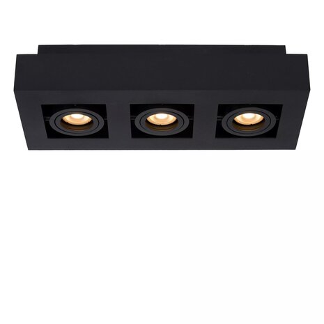 Lucide LED loftspot XIRAX - GU10 fatning - 3x5W - 2200K-3000K - Dæmpbar - Sort