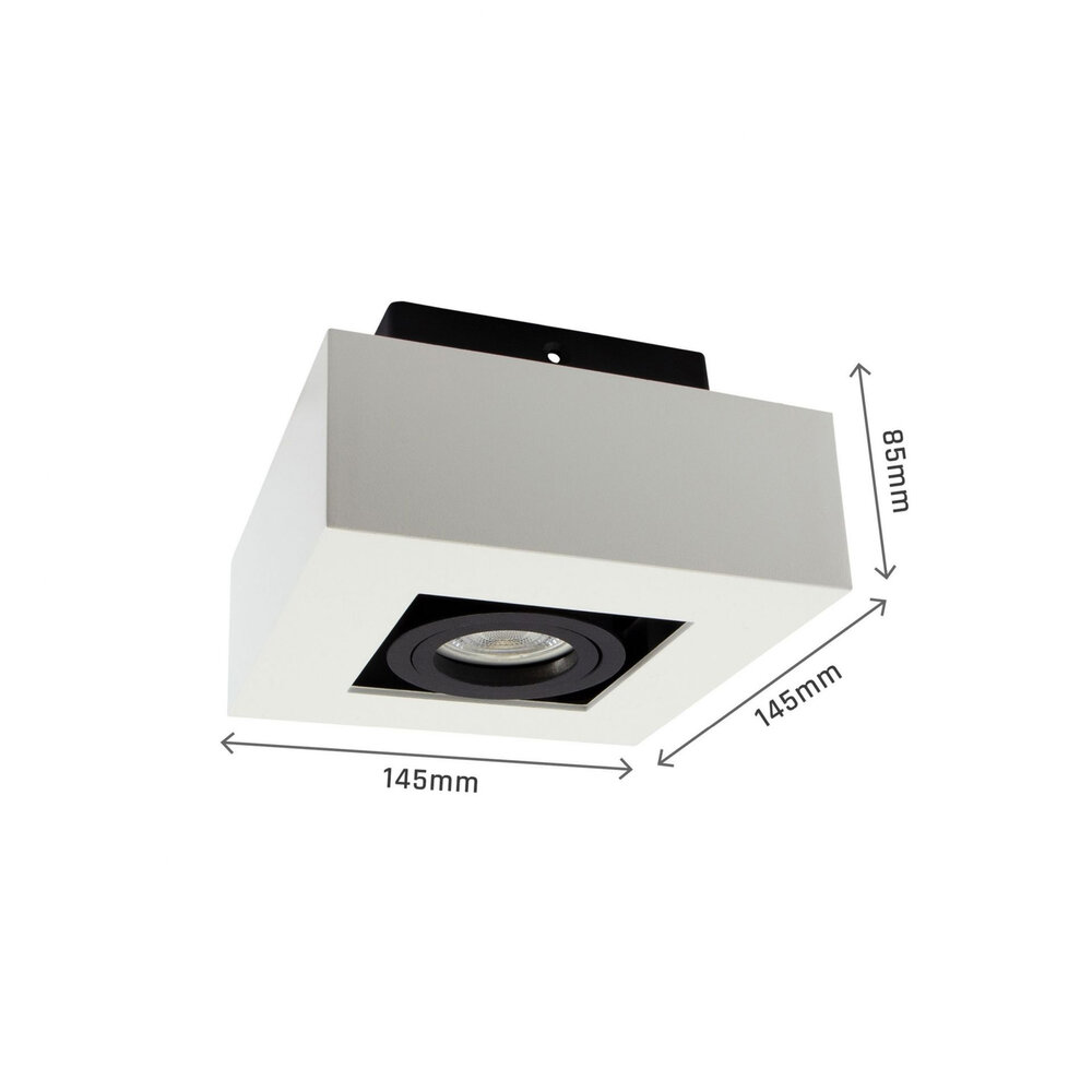 LED loftspot Mirora - 1x Vipbar GU10 fatning - 255X145X85mm LED loftspot Mirora - 1x Vipbar GU10 fatning - 255X145X85mm