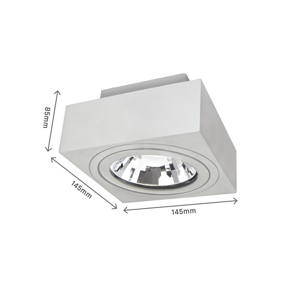 LED loftspot Mirora - 1x vipbar GU10 AR111 fatning - 145X145X85mm - Hvid LED loftspot Mirora - 1x vipbar GU10 AR111 fatning - 145X145X85mm - Hvid