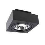 LED loftspot Mirora - 1x vipbar GU10 AR111 fatning - 145X145X85mm - Sort