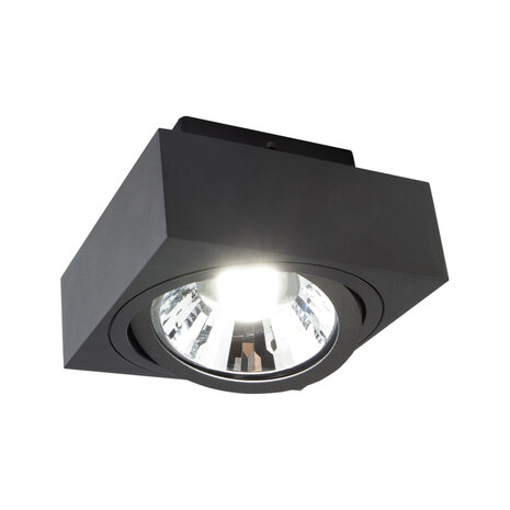 LED loftspot Mirora - 1x vipbar GU10 AR111 fatning - 145X145X85mm - Sort LED loftspot Mirora - 1x vipbar GU10 AR111 fatning - 145X145X85mm - Sort