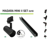 WiFi Skinnespot komplet sæt sort - 3 meter skinner - 6x WiFI GU10 skinnespots - inkl. tilslutning