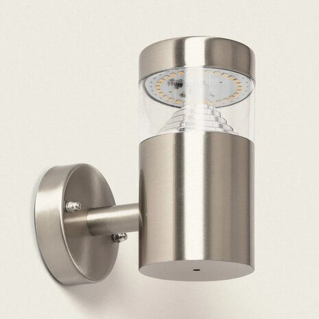 LCB LED Væglampe Udendørs - 6W - 3000K - Rustfrit stål