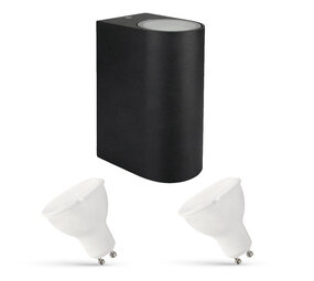 LCB LED Udendørs Væglampe - 2x 2,8W - 2700K - Sort LCB LED Udendørs Væglampe - 2x 2,8W - 2700K - Sort