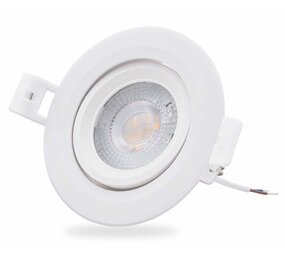 Aigostar LED indbygningsspot - 5W erstatter 53W - 4000K neutralt hvidt lys - Vipbar Aigostar LED indbygningsspot - 5W erstatter 53W - 4000K neutralt hvidt lys - Vipbar
