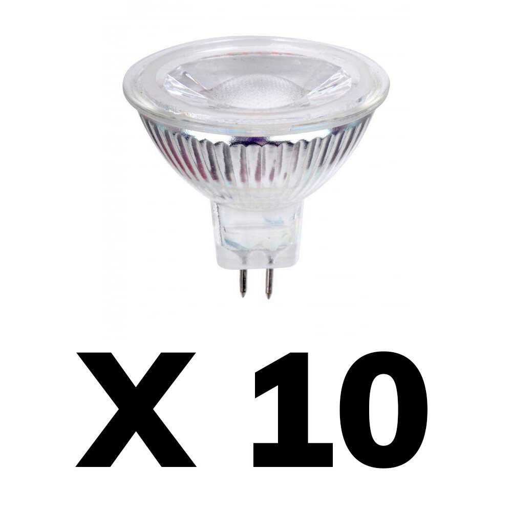 LCB Sæt med 10 Dæmpbare LED-spots - GU5.3 MR16 - 3W - 2700K varmt hvidt lys LCB Sæt med 10 Dæmpbare LED-spots - GU5.3 MR16 - 3W - 2700K varmt hvidt lys