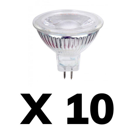 LCB Sæt med 10 Dæmpbare LED-spots - GU5.3 MR16 - 3W - 2700K varmt hvidt lys LCB Sæt med 10 Dæmpbare LED-spots - GU5.3 MR16 - 3W - 2700K varmt hvidt lys