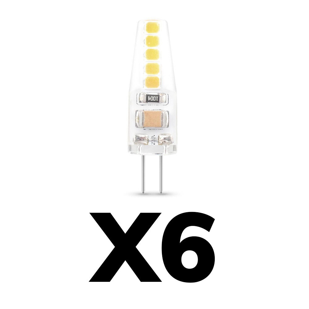 LCB Sæt med 6 LED G4 Dæmpbar - 2W - 2700K varmt hvidt lys - 12V AC/DC