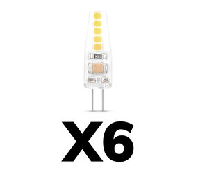 LCB Sæt med 6 LED G4 Dæmpbar - 2W - 2700K varmt hvidt lys - 12V AC/DC