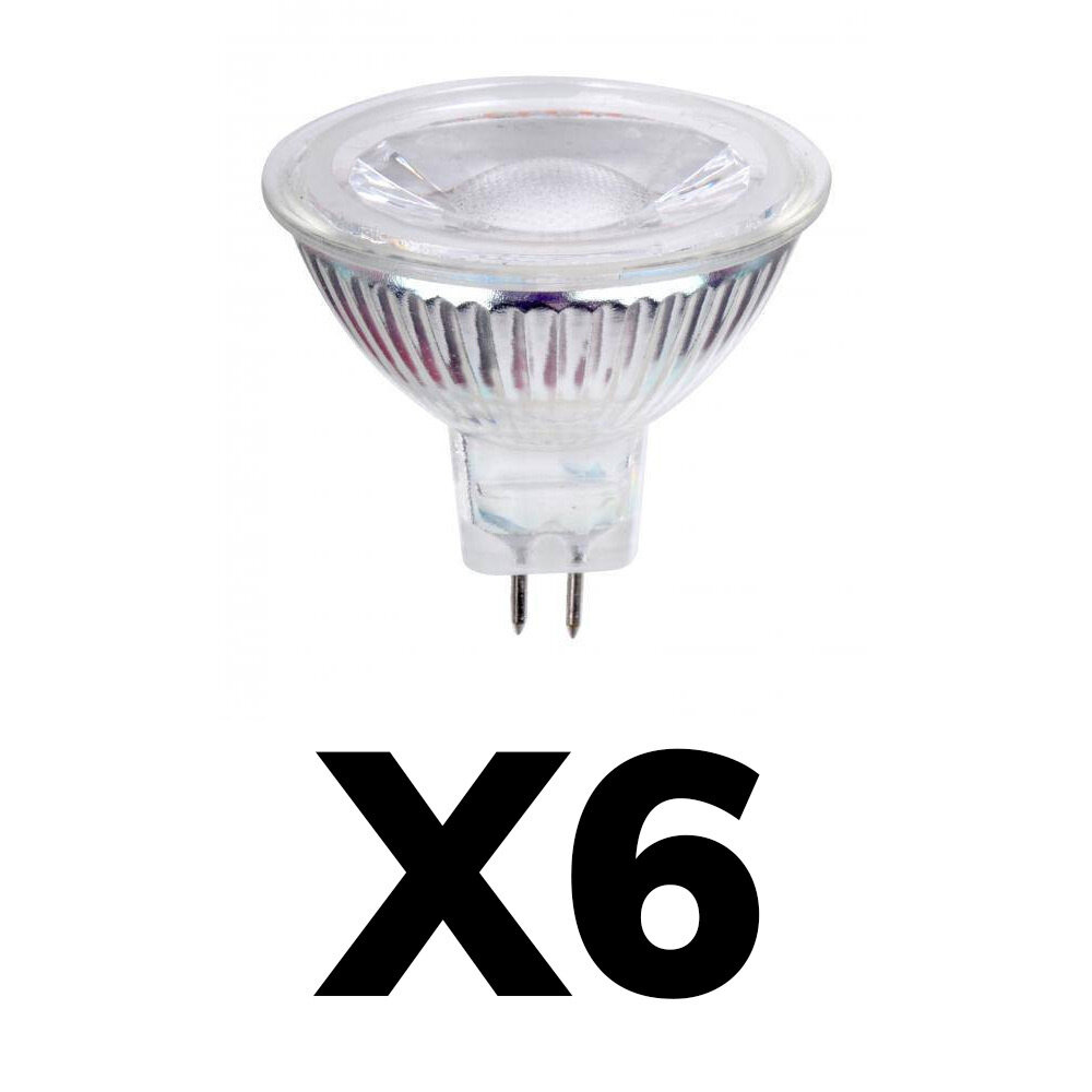 LCB Sæt med 6 Dæmpbare LED-spots - GU5.3 MR16 - 5,5W - 3000K varmt hvidt lys LCB Sæt med 6 Dæmpbare LED-spots - GU5.3 MR16 - 5,5W - 3000K varmt hvidt lys