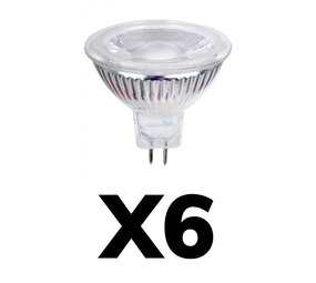 LCB Sæt med 6 Dæmpbare LED-spots - GU5.3 MR16 - 5,5W - 3000K varmt hvidt lys LCB Sæt med 6 Dæmpbare LED-spots - GU5.3 MR16 - 5,5W - 3000K varmt hvidt lys