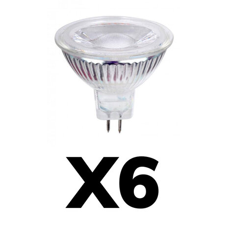 LCB Sæt med 6 Dæmpbare LED-spots - GU5.3 MR16 - 5,5W - 3000K varmt hvidt lys LCB Sæt med 6 Dæmpbare LED-spots - GU5.3 MR16 - 5,5W - 3000K varmt hvidt lys