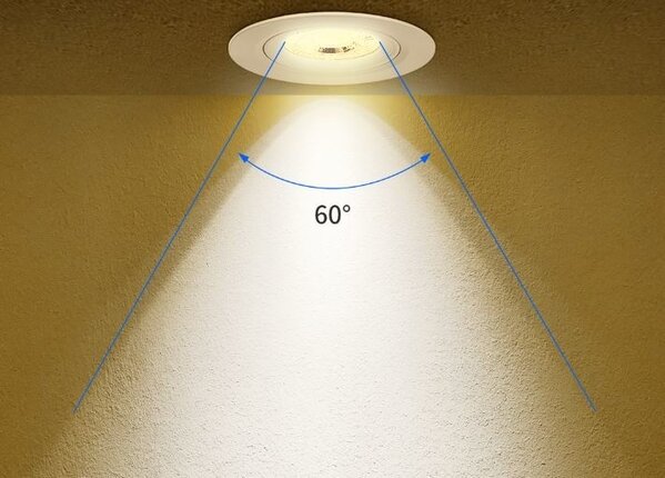 Sæt med 6 stk. LED indbygningsspot Dæmpbar - 5W erstatter 50W - 3000K varmt hvidt lys - Vipbar Sort Sæt med 6 stk. LED indbygningsspot Dæmpbar - 5W erstatter 50W - 3000K varmt hvidt lys - Vipbar Sort