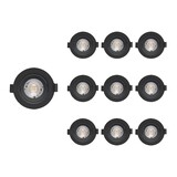 Sæt med 10 stk. LED indbygningsspot Dæmpbar - 5W erstatter 50W - 3000K varmt hvidt lys - Vipbar Sort Sæt med 10 stk. LED indbygningsspot Dæmpbar - 5W erstatter 50W - 3000K varmt hvidt lys - Vipbar Sort