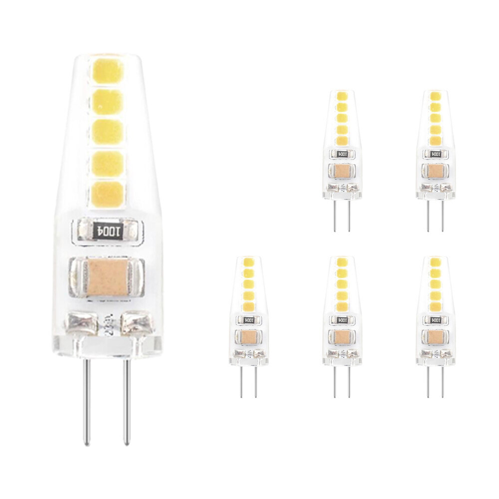 LCB Sæt med 6 LED-pære G4 - 2W - 2700K varmt hvidt lys - 12V AC/DC - Dæmpbar LCB Sæt med 6 LED-pære G4 - 2W - 2700K varmt hvidt lys - 12V AC/DC - Dæmpbar