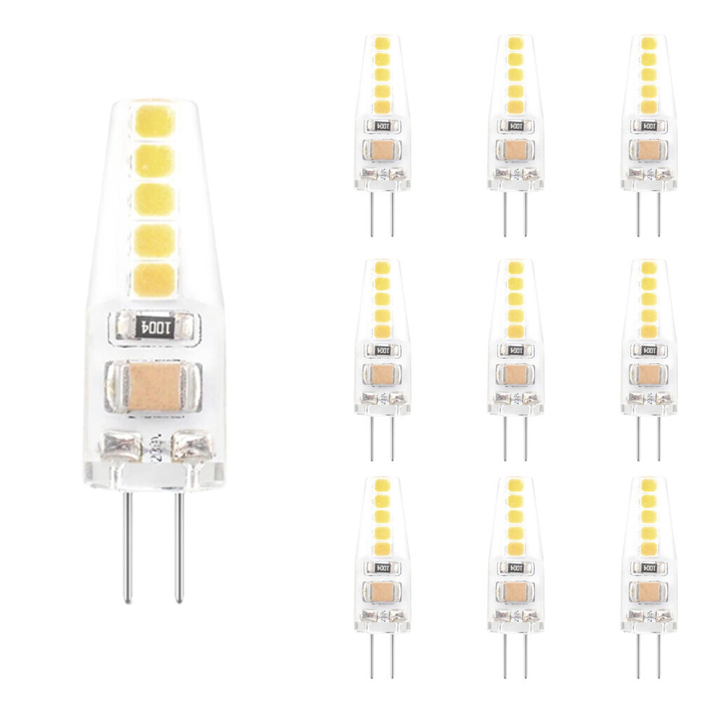 LCB Sæt med 10 LED-pære G4 - 2W - 2700K varmt hvidt lys - 12V AC/DC - Dæmpbar LCB Sæt med 10 LED-pære G4 - 2W - 2700K varmt hvidt lys - 12V AC/DC - Dæmpbar