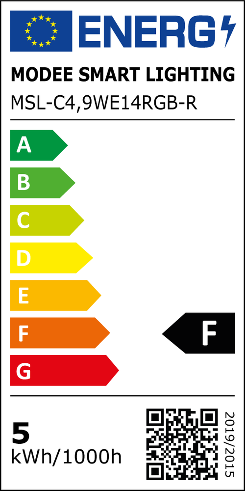 LED-pære E14 C35 - 4,9W RGBW - inkl. IR-fjernbetjening LED-pære E14 C35 - 4,9W RGBW - inkl. IR-fjernbetjening