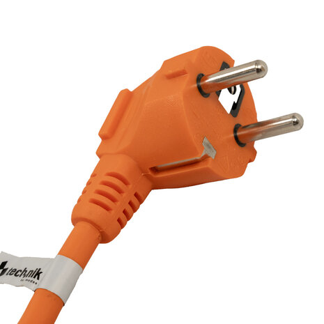 Technik Forlængerledning 10 meter - H05VV-F3G1,5 jordet - Orange