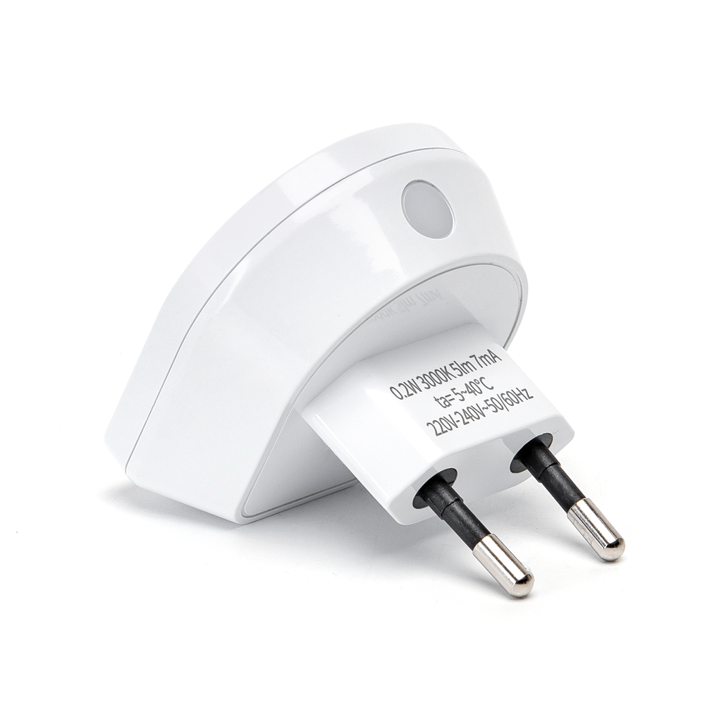 Aigostar LED natlampe med dag-nat sensor - 0,2W 3000K varmt hvidt lys