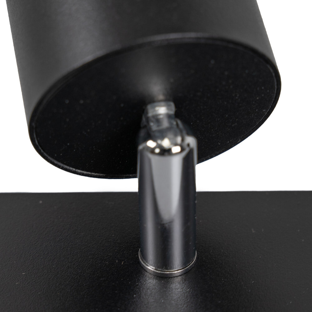 LED påbygningsspot sort - 6 justerbare spots - GU10-fatning