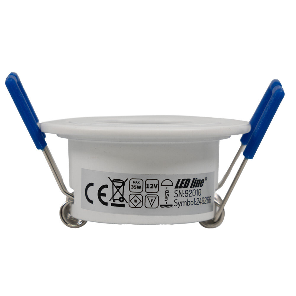 LED Line GU11 / MR11 - Diameter 35mm - Indbygningsspot Hvid rund - Vandtæt IP44 - Indvendig diameter 45mm - Udvendig diameter 55mm LED Line GU11 / MR11 - Diameter 35mm - Indbygningsspot Hvid rund - Vandtæt IP44 - Indvendig diameter 45mm - Udvendig diameter 55mm