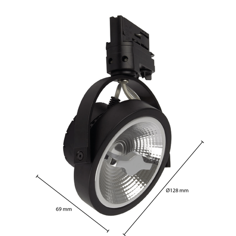LED Trackspot Black Tracklight - Universal 3-faset - 15W dæmpbar 2700K LED Trackspot Black Tracklight - Universal 3-faset - 15W dæmpbar 2700K