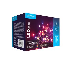 Julelyskæde - 10 meter 100leds - RGB med 8 lysfunktioner- 220V Adapter Julelyskæde - 10 meter 100leds - RGB med 8 lysfunktioner- 220V Adapter