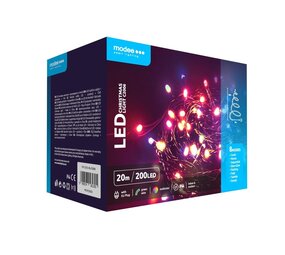 Julelyskæde - 20 meter 200leds - RGB med 8 lysfunktioner- 220V Adapter Julelyskæde - 20 meter 200leds - RGB med 8 lysfunktioner- 220V Adapter