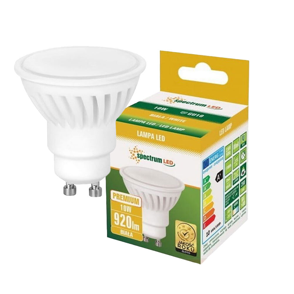 LED GU10 spot - 10W erstatter 100W - 4000K Neutral hvid - keramik LED GU10 spot - 10W erstatter 100W - 4000K Neutral hvid - keramik