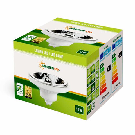 Spectrum LED spot AR111 GU10- 12W erstatter 70W - 3000K Varm hvid Spectrum LED spot AR111 GU10- 12W erstatter 70W - 3000K Varm hvid
