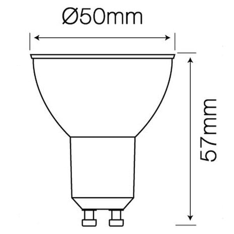 Modee Lighting LED Spot GU10 - 1W - 2700K Varm hvid - erstatter 10W - I glas