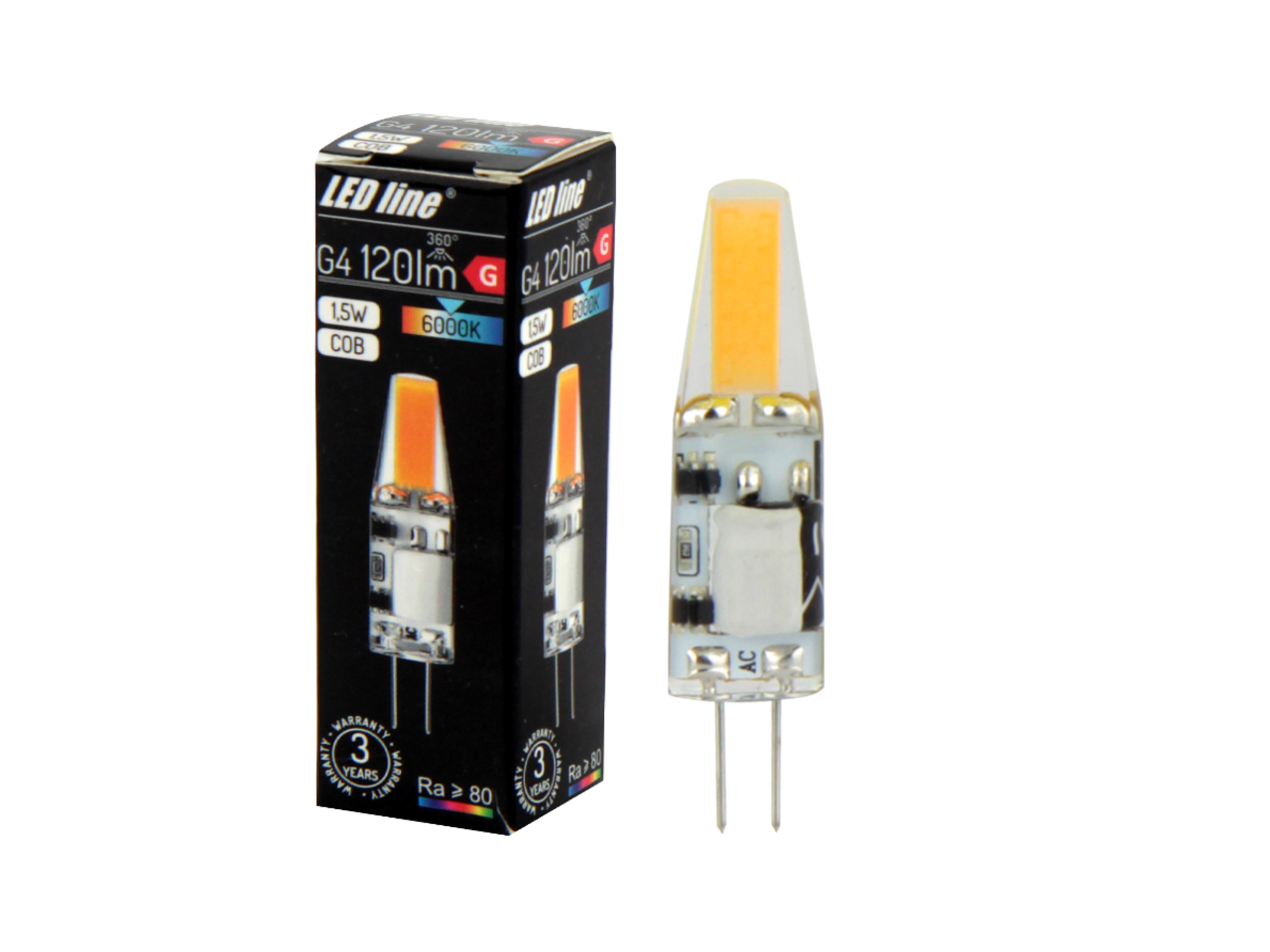 LED Line LED G4 - 1,5W erstatter 15W - 6000K dagslys hvid - 42x11mm LED Line LED G4 - 1,5W erstatter 15W - 6000K dagslys hvid - 42x11mm